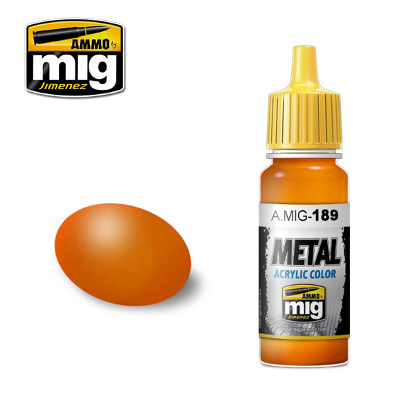 Metallic Orange Acrylic Paint 17ml. Bottle