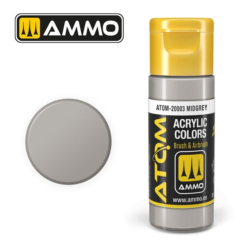 Ammo By Mig ATOM Acrylic Paint: Midgrey