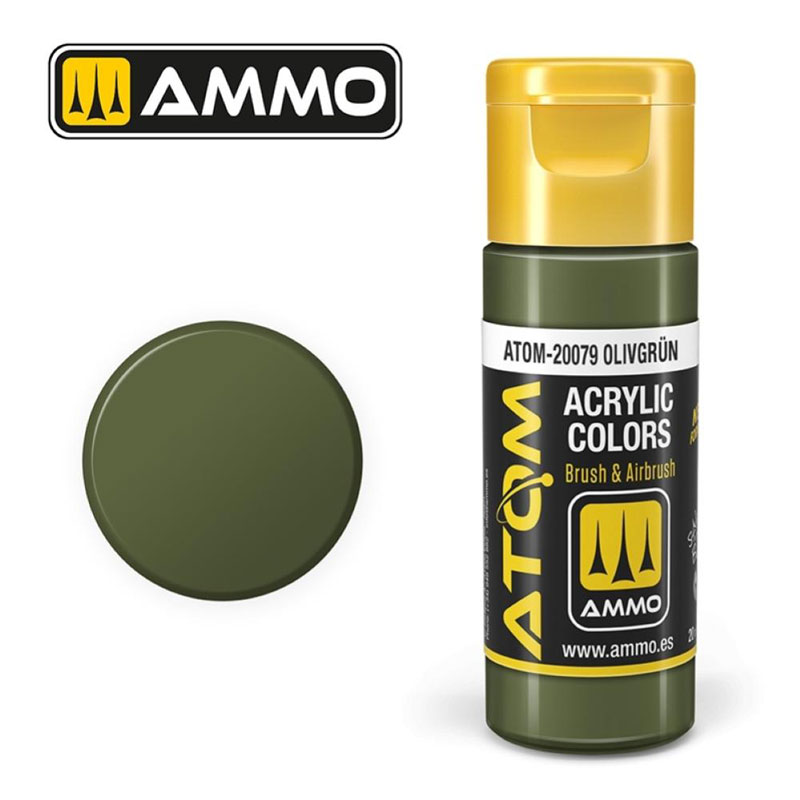 Ammo By Mig ATOM Acrylic Paint: Olivgrun