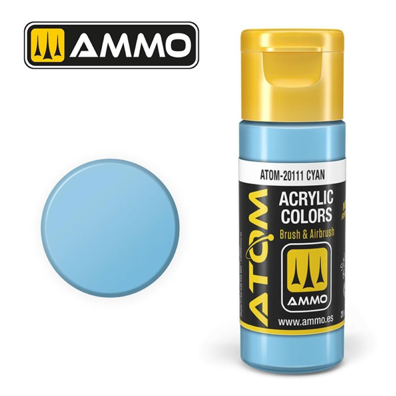 Ammo By Mig ATOM Acrylic Paint: Cyan