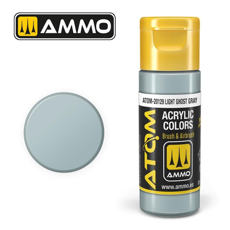 Ammo By Mig ATOM Acrylic Paint: Light Ghost Gray