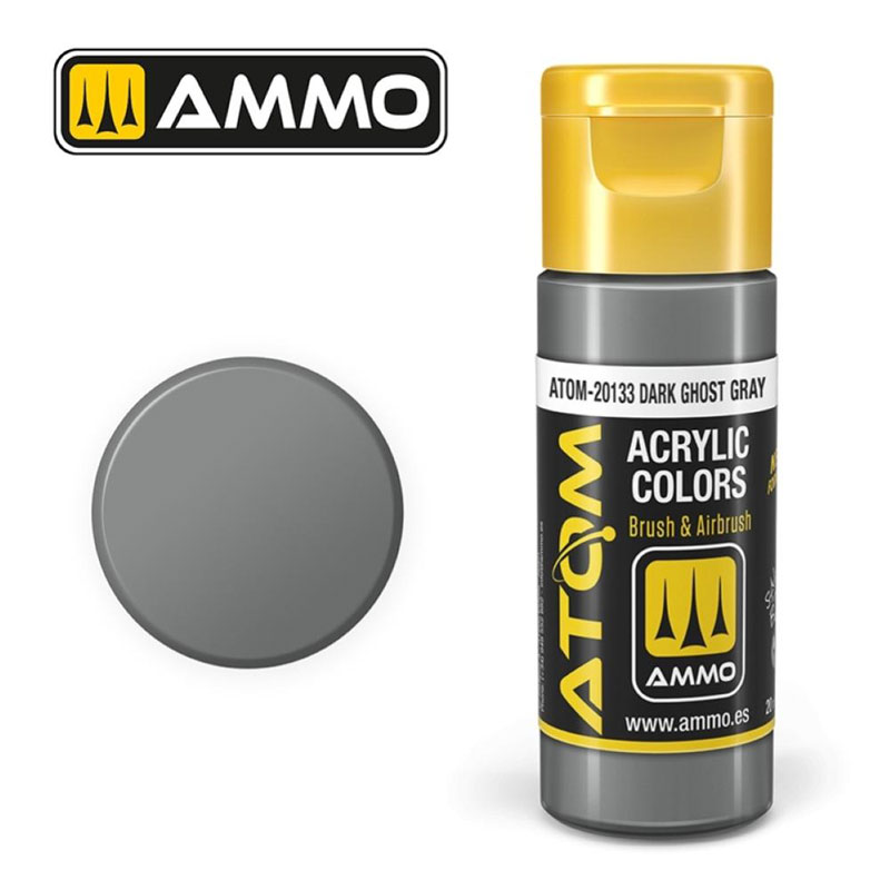 Ammo By Mig ATOM Acrylic Paint: Dark Ghost Gray