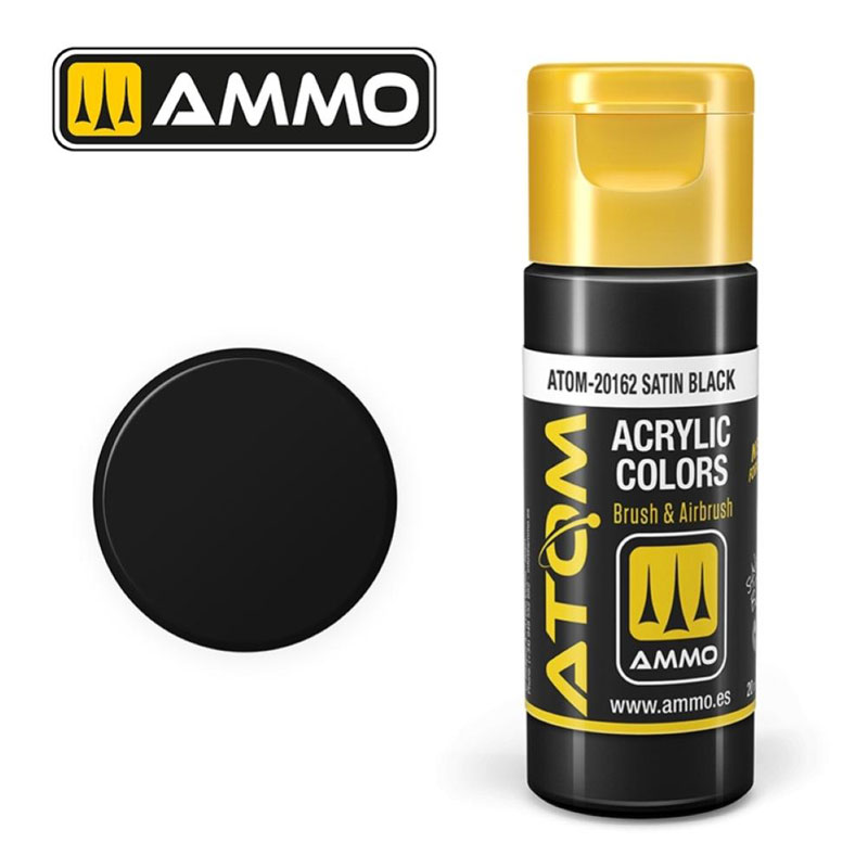 Ammo By Mig ATOM Acrylic Paint: Satin Black