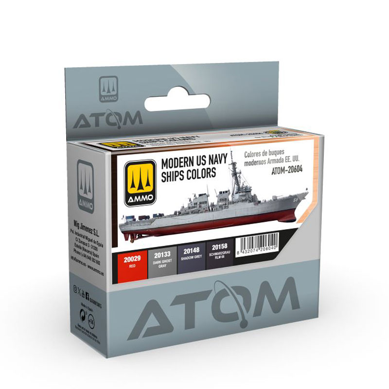 Ammo By Mig ATOM Acrylic Paint Set: Modern US Navy Ships Acrylic Paint Set