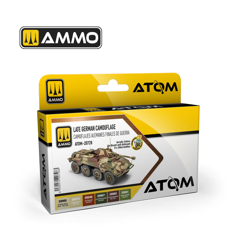 Ammo By Mig ATOM Acrylic Paint: Late German Camouflage Set