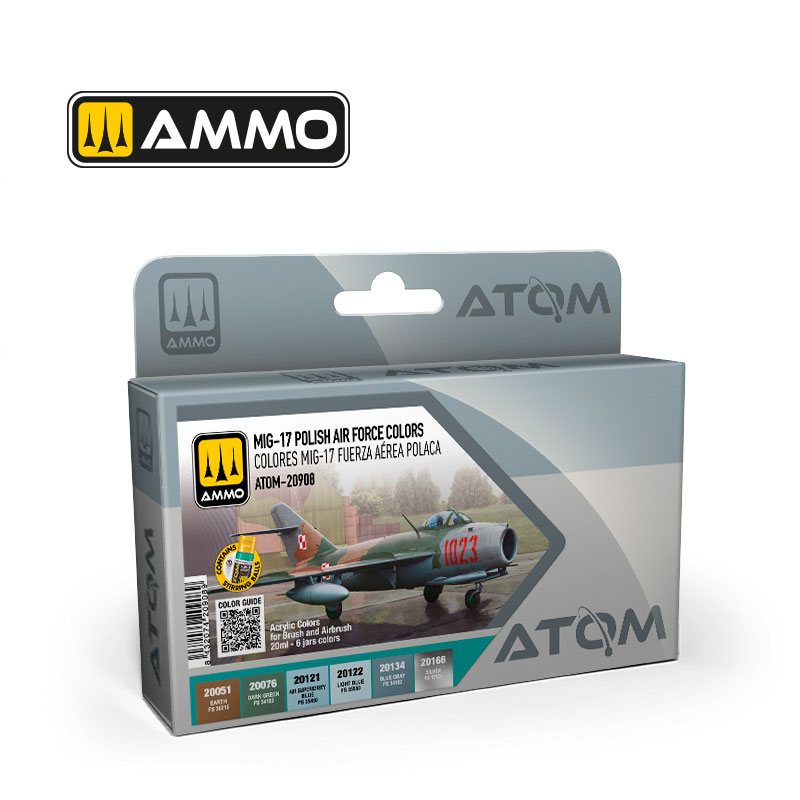 Ammo By Mig ATOM Acrylic Paint Set: Mig-17Fs Colors Set