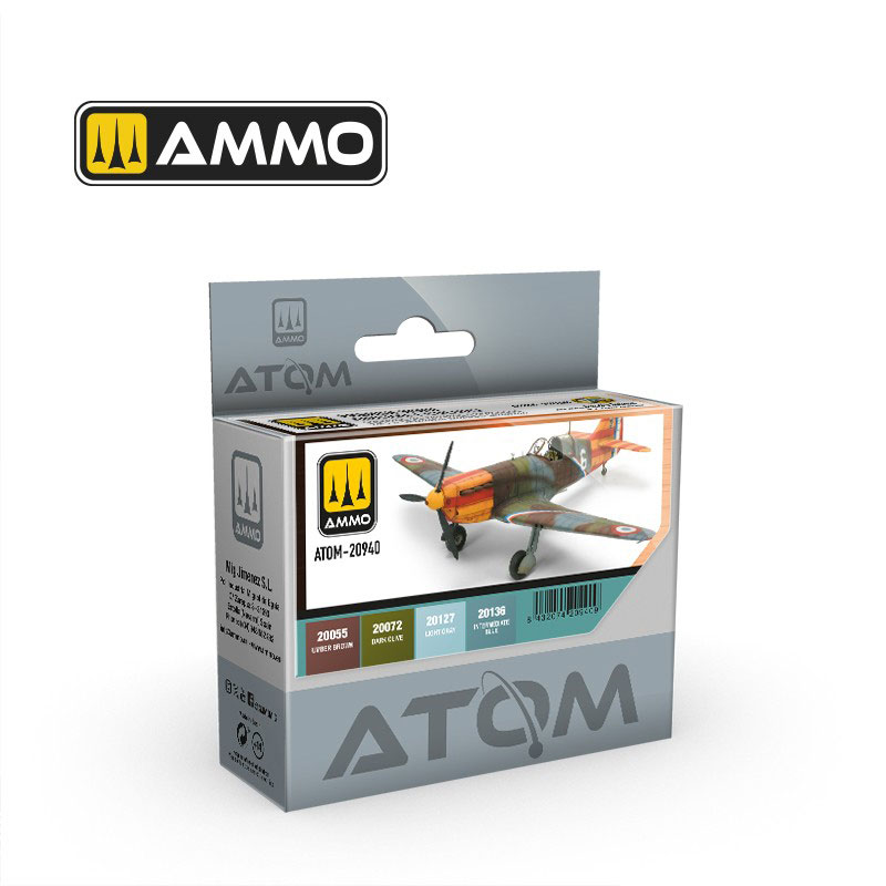 Ammo By Mig ATOM Acrylic Paint Set: WW2 French Aircraft Colors