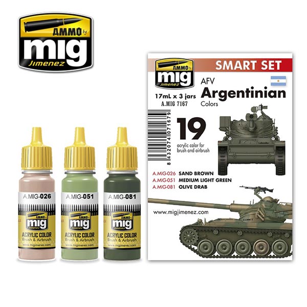 Acrylic Paint Set: AFV Argentinian Colors - ONLY 1 AVAILABLE AT THIS PRICE!