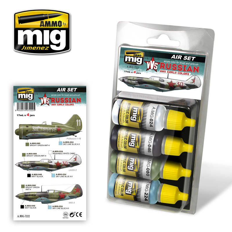 Acrylic Aircraft Paint Set: VVS WWII Russian Early Aircraft - ONLY 1 AVAILABLE AT THIS PRICE!