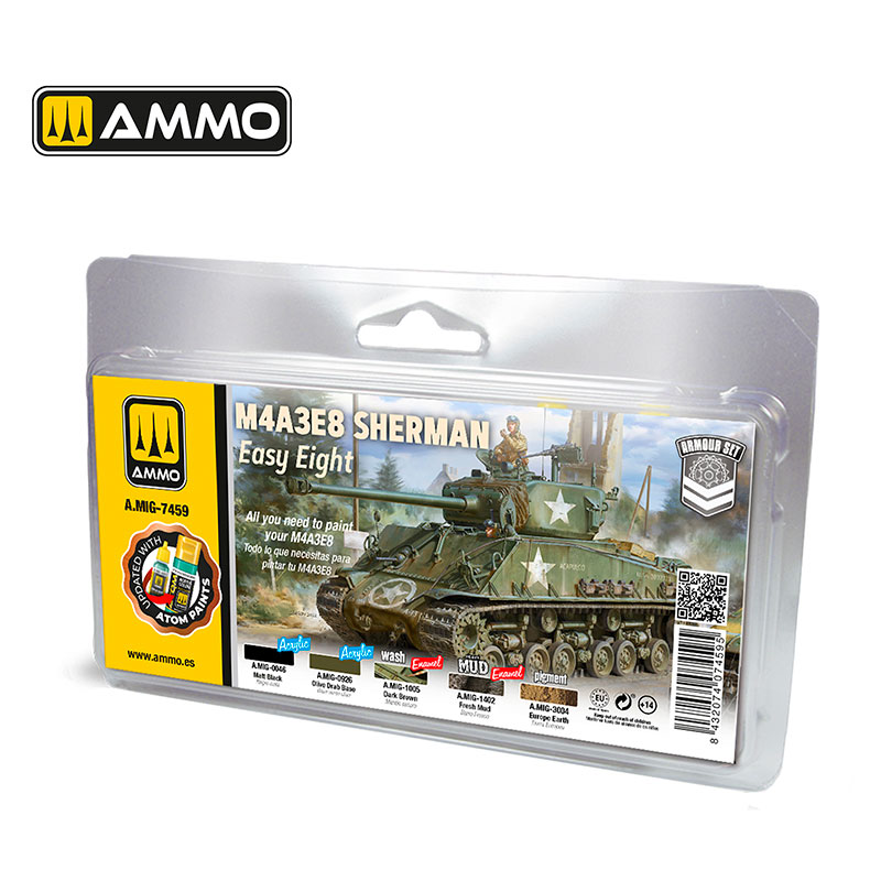 Ammo By Mig M4A3E8 Sherman Easy Eight Weathering and Paint Set - ONLY 2 AVAILABLE AT THIS PRICE