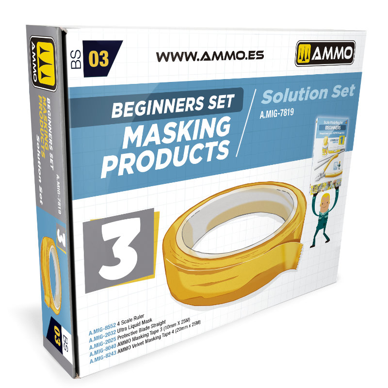 Ammo By Mig SUPERPACK - Beginners Set: Masking Products