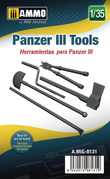 1/35 German WWII Panzer III Tools 