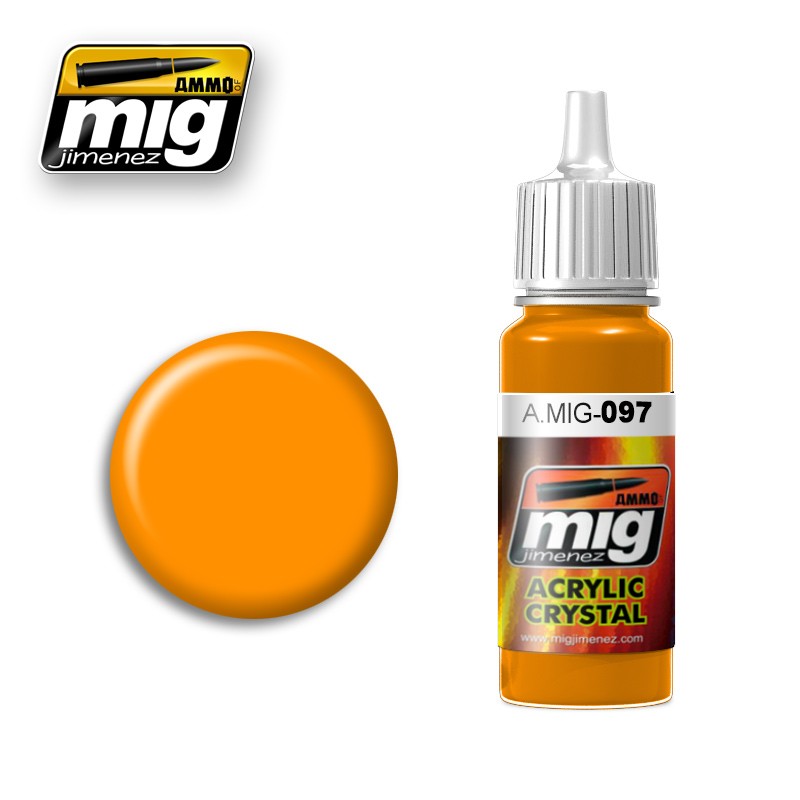 Crystal Orange Acrylic Paint 17ml. Bottle