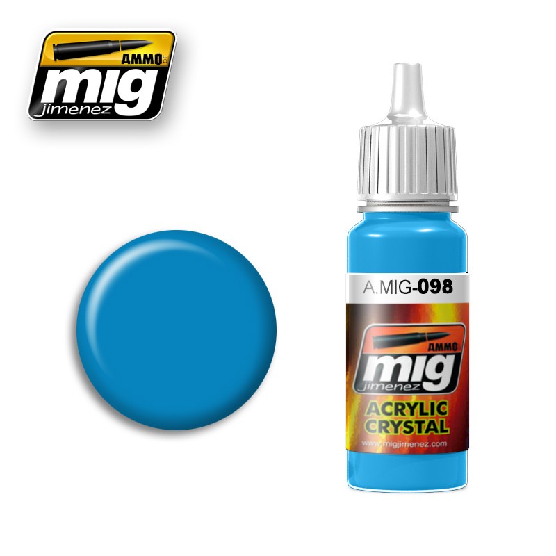 Crystal Light Blue Acrylic Paint 17ml. Bottle