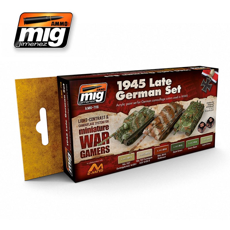 Wargame Acrylic Paint Set: 1945 Late German Set - ONLY 1 AVAILABLE AT THIS PRICE