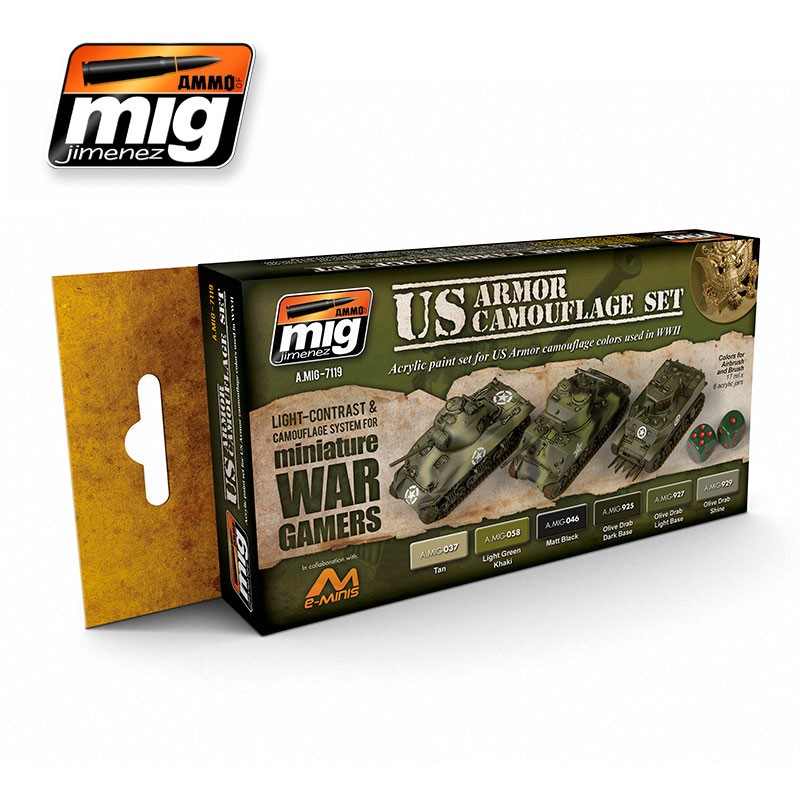 Wargame Acrylic Paint Set: US Armor Set - ONLY 1 AVAILABLE AT THIS PRICE