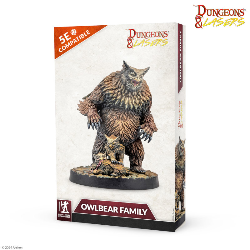 Archon Studio Dungeons and Lasers: Owlbear Family