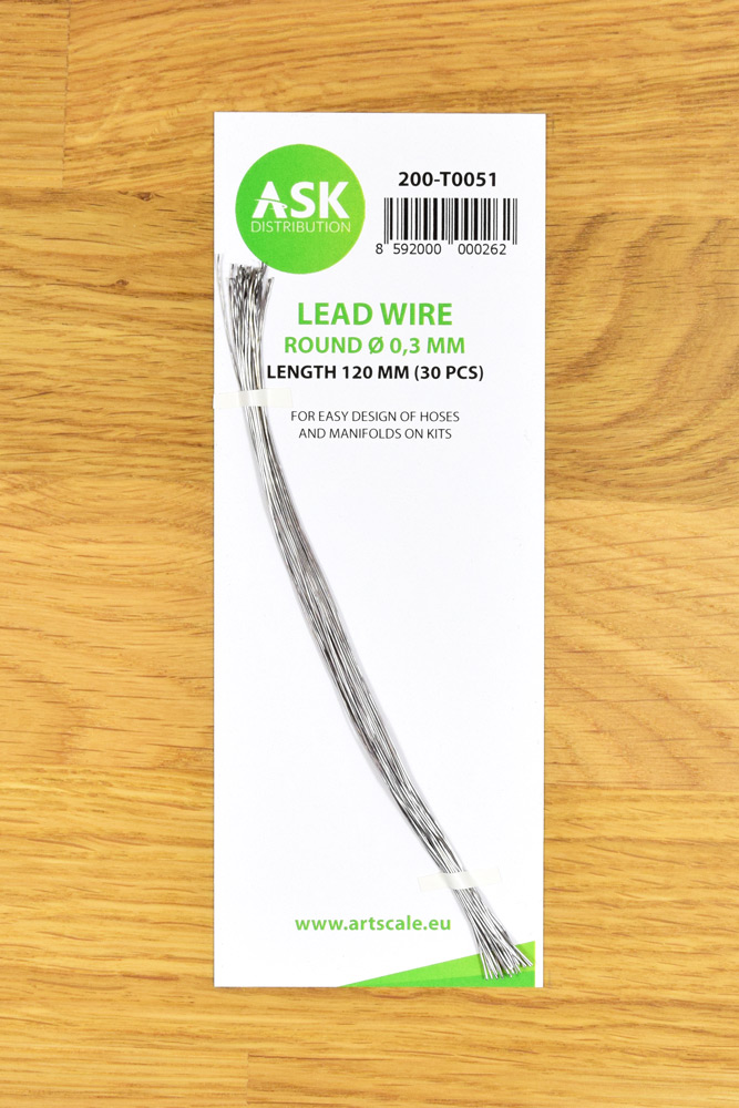 ASK Lead Wire - Round 0.3 mm x 120 mm (30 pcs)