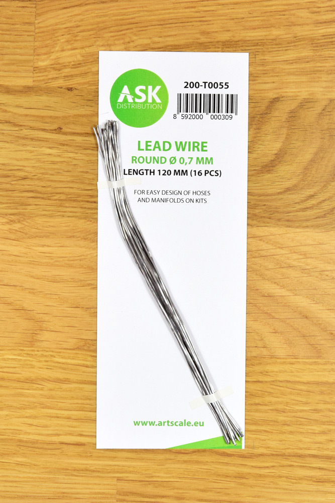 ASK Lead Wire - Round 0.7 mm x 120 mm (16 pcs)