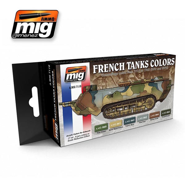 Acrylic Paint Set: WWI & WWII French Camouflage Colors - ONLY 1 AVAILABLE AT THIS PRICE