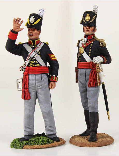 Napoleonic: British Royal Artillery Officer #1 & British Royal Artillery NCO Signaling