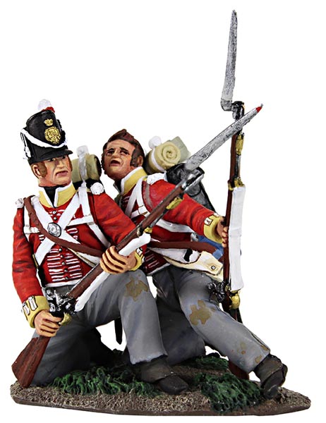 Napoleonic: Die Hard - British 44th Foot Kneeling to Meet Cavalry & British 44th Foot Kneeling Wounded