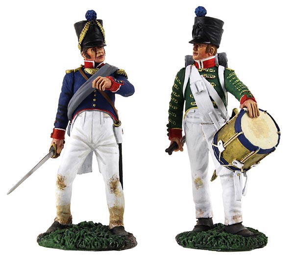 Napoleonic: French Infantry Command Set - French Infantry Drummer #2 & French Line Officer #2