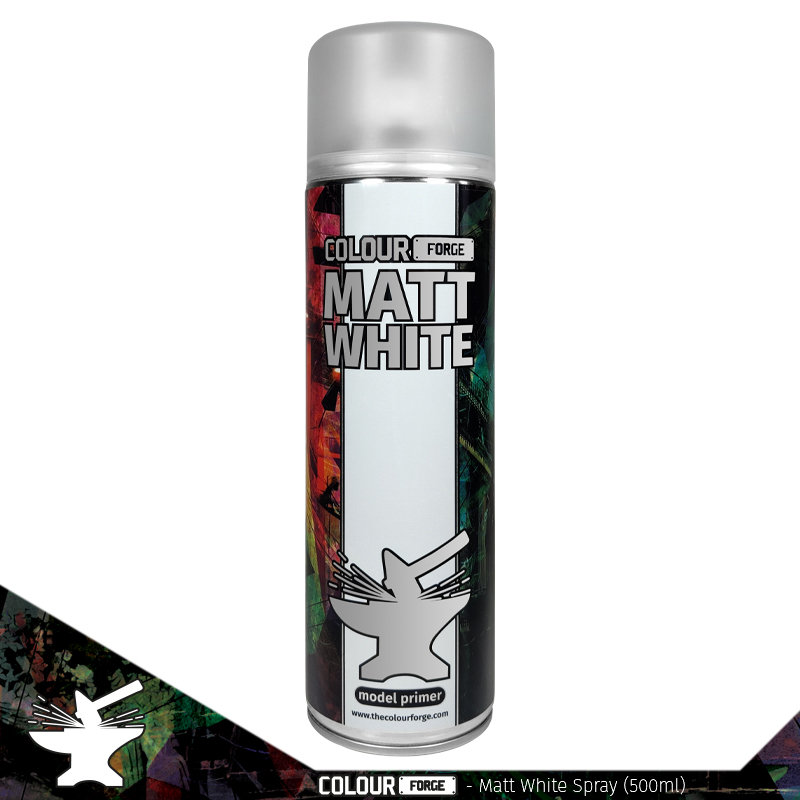 Colour Forge Matt White Spray Paint 500ml