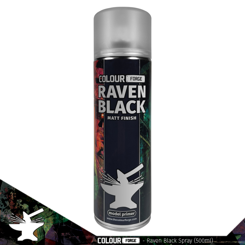 Colour Forge Raven Black Spray Paint 500ml