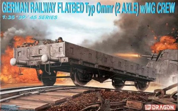 German Railway Flatbed Typ Ommr (2 Axle) w/MG Crew