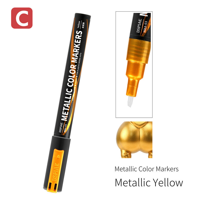 Dspiae Super Metallic Color Markers - Metallic Yellow