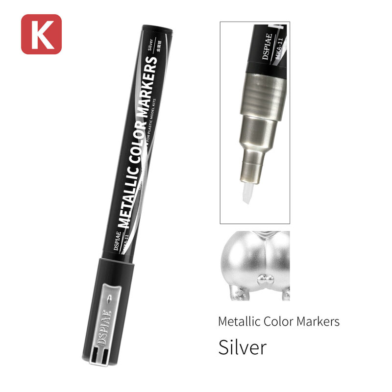 Dspiae Super Metallic Color Markers - Silver