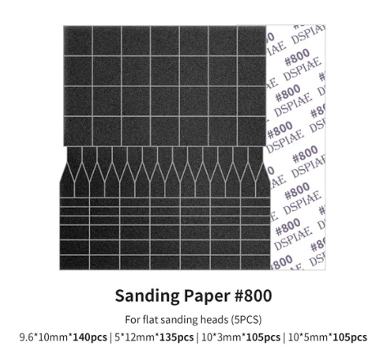 Dspiae Sanding Paper for Flat Reciprocating Sanding Head #800