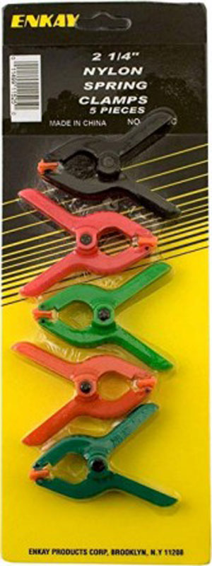 5pc 2-1/4in Mini Nylon Spring Plastic Clamp Set