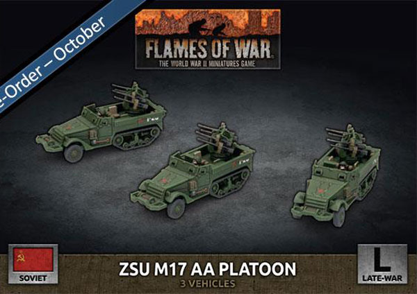 WWII Soviet ZSU M17 Anti-Aircraft Platoon (Plastic)