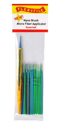 Nano Brushes Assorted (24) w/Applicator Handle