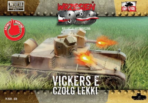 First to Fight WWII Vickers E Polish Light Tank w/Double Turret