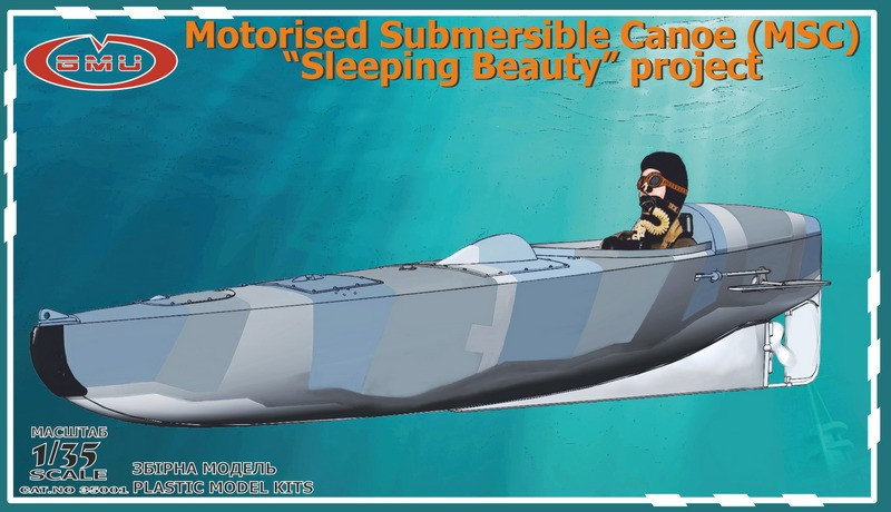 WWII British Sleeping Beauty (MSC) Motorized Submersible Canoe (Boxed)