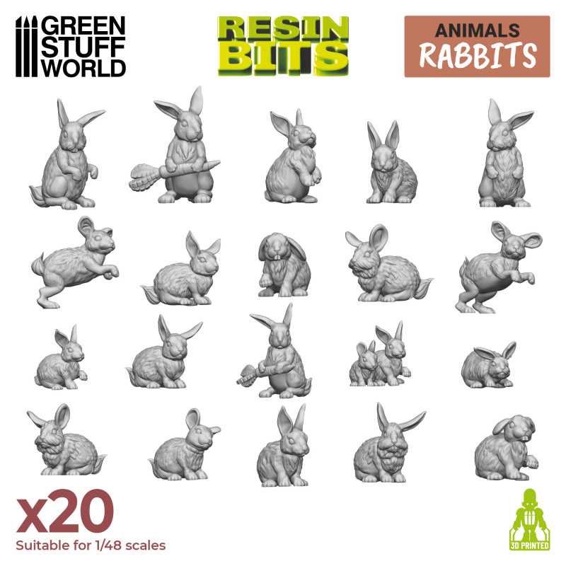 3D Printed Set - Rabbits