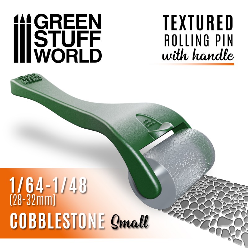 Rolling Pin with Handle - Cobblestone Small