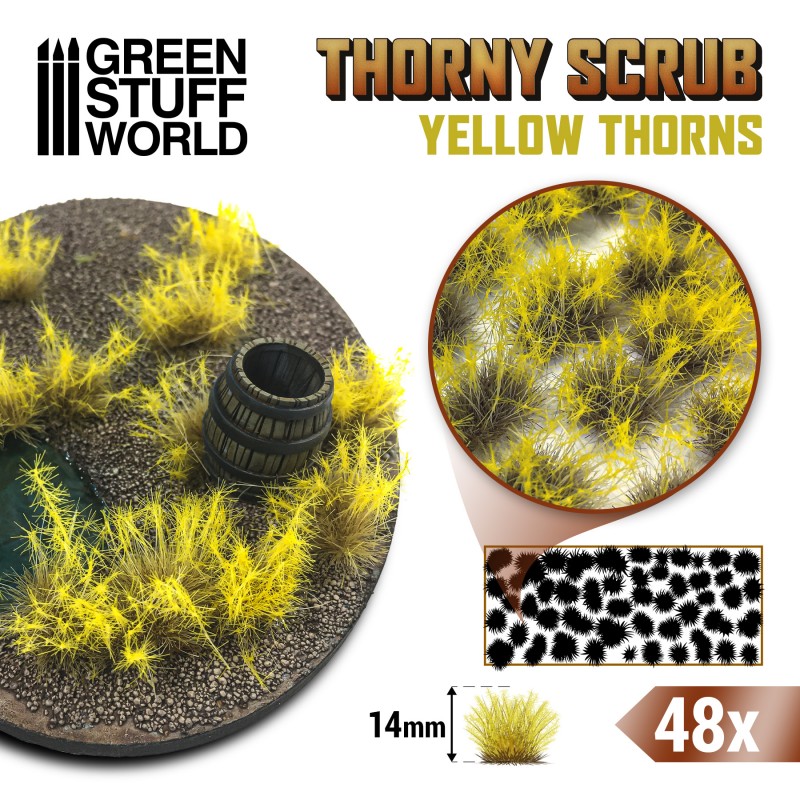 Green Stuff World Thorny Scrubs - Yellow Thorns