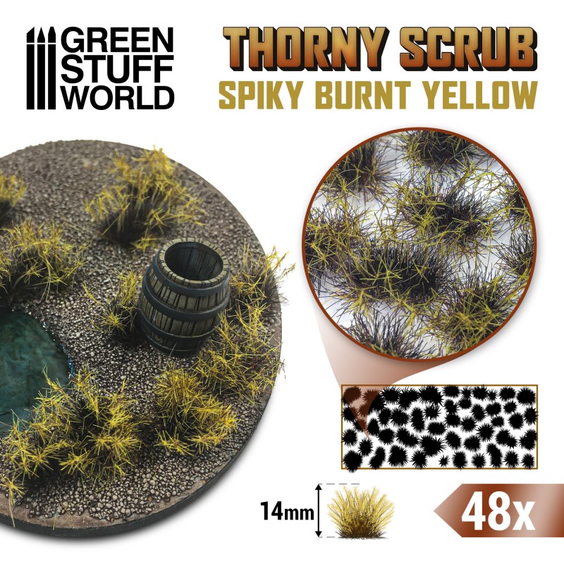 Green Stuff World Thorny Scrubs - Burnt Yellow