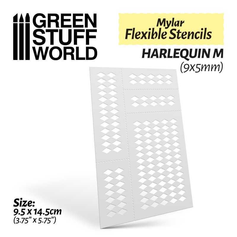 Flexible Stencils - HARLEQUIN M (9x5mm)