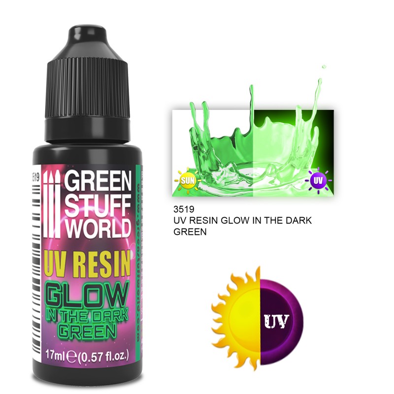 UV Resin 17ml Green - Glow in the Dark