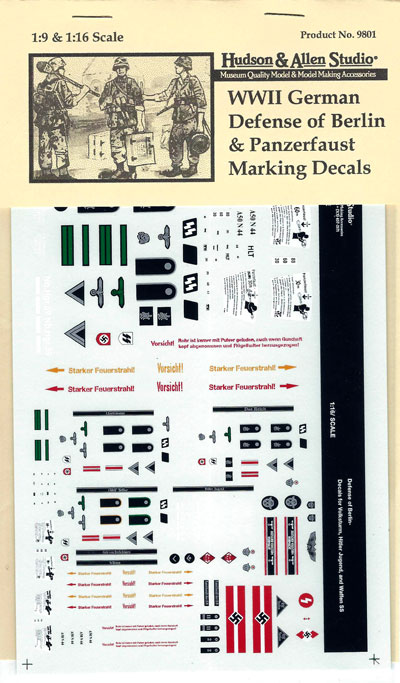 German Defense of Berlin Decals