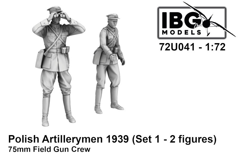 Polish Artillerymen - 75mm Field Gun Crew Set 1 (3D-Printed - 2 figures)