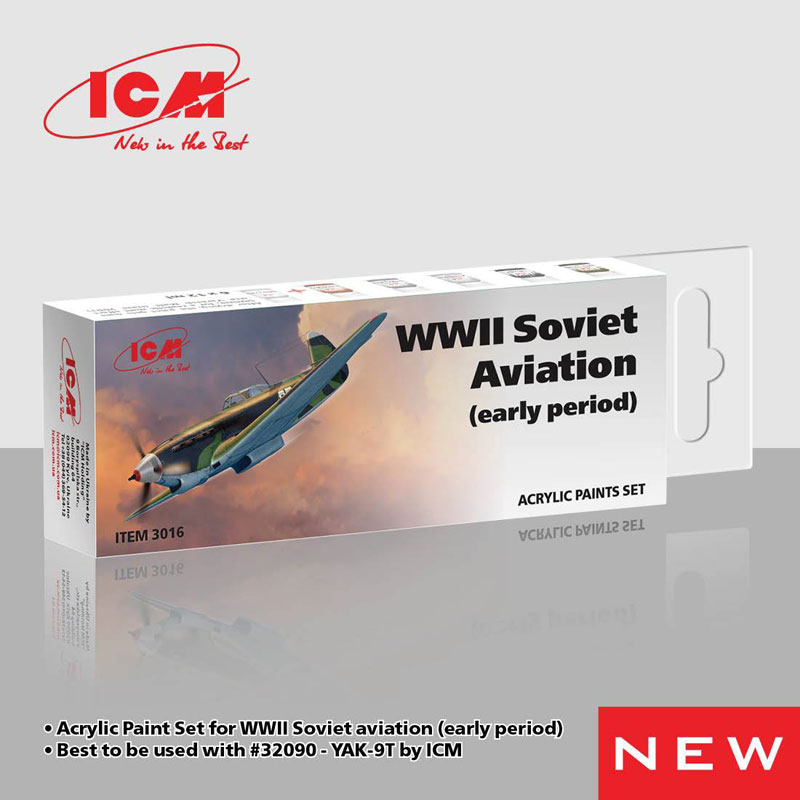 ICM WWII Soviet Aviation Early Period Acrylic Paint Set