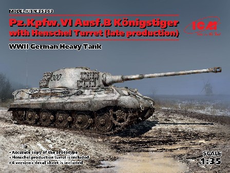 WWII German PzKpw VI Ausf B Konigstiger Late Production Heavy Tank w/Henschel Turret (New Tool)