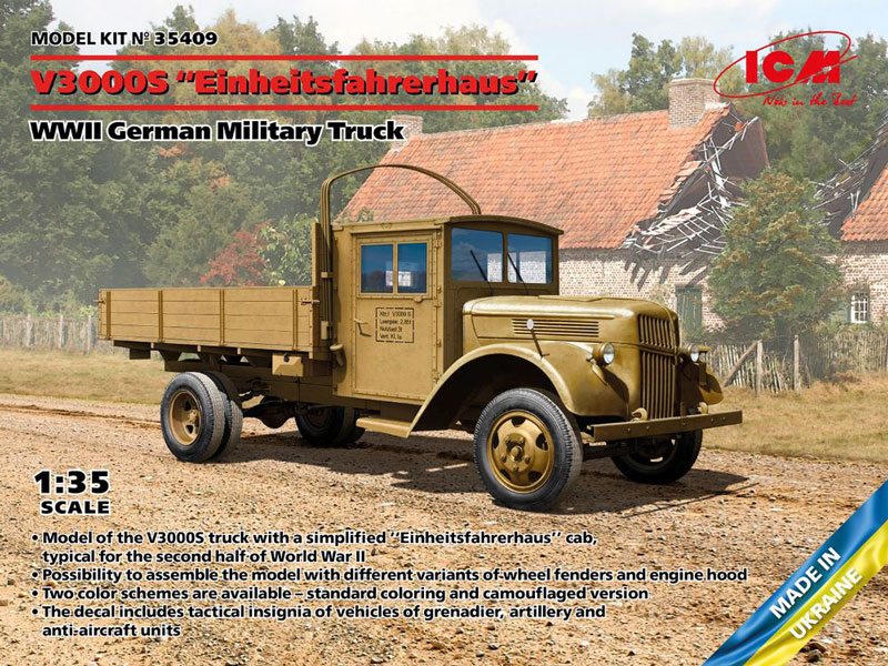 V3000S Einheitsfahrerhaus WWII German Military Truck