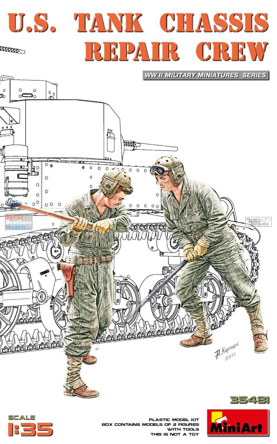 MiniArt US Tank Chassis Repair Crew Figure Set